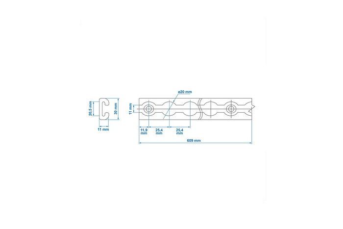 ProPlus 342174 Binario di carico per aerei, binario di carico in alluminio, 60 cm