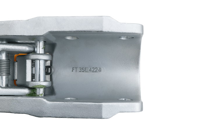 Gancio a sfera STEELPRESS BC-3500E-00-02+SD per rimorchio da 3500 kg con barra di traino in ghisa da 60,5 mm