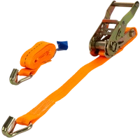 Cinghia di trasporto arancione UNITRAILER da 2 m/25 mm/1 t con tendicinghia