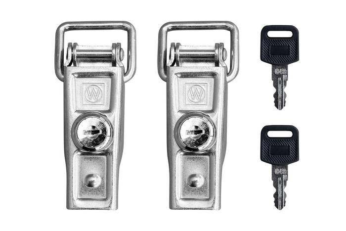 Set di due ganci laterali per rimorchio WINTERHOFF BVS 60-1 per il bloccaggio del lato del rimorchio con una chiave