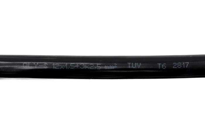 Cavo elettrico a quindici conduttori HYBSZ QLY-S 12x1,5+3x2,5 - 1 m