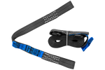 Set di due cinghie di trasporto HILLS da 3 m/25 mm/1 t con tenditore e due imbracature da 0,45 m per fissare la motocicletta.