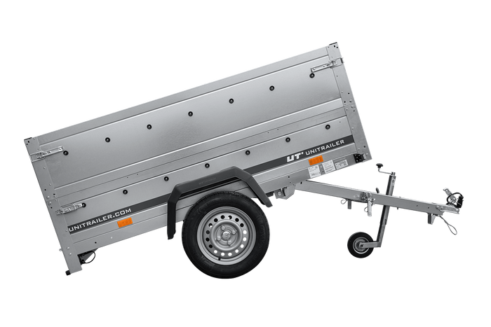 Rimorchio leggero 200x125 UNITRAILER GARDEN 201 KIPP con sponde BIS