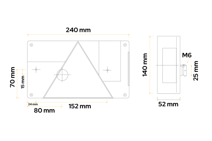 ASPÖCK Fanale posteriore Multipoint I, 6 funzioni, destro