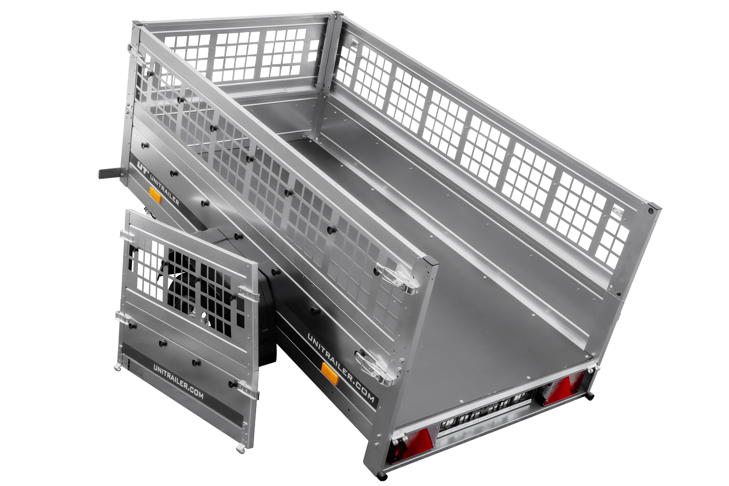 UNITRAILER Sponde Aggiuntive Per Rimorchio Garden Trailer 200 - Altezza 40 Cm, Acciaio Zincato