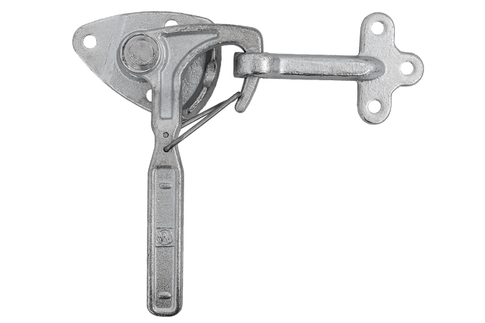 Gancio di traino destro con dispositivo di fissaggio WINTERHOFF WV 20-R + WVG 20-A, chiusura completa del lato rimorchio