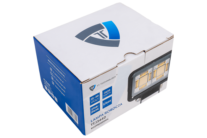 Faro da lavoro a LED con riflettore TT TECHNOLOGY NERO TT.13440 40xLED 2630lm rettangolare