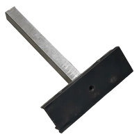 Supporto laterale piatto OUTLET UNITRAILER, lunghezza 30 cm, altezza 40 cm, per rimorchio per barca, GRIGIO