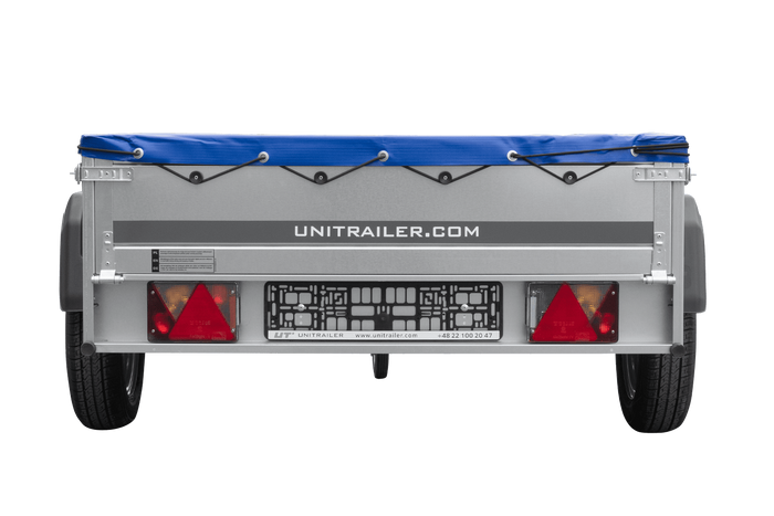 Rimorchio leggero 200x125 UNITRAILER GARDEN 201 KIPP con copertura blu