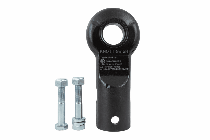 Gancio di traino KNOTT KK7488S per rimorchio da 3500 kg con timone tubolare da 50 mm, nuovo tipo