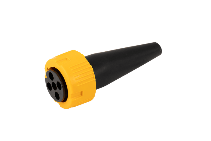 Connettore MANTES per fanali posteriori rimorchio a baionetta 5 PIN, giallo, sinistro