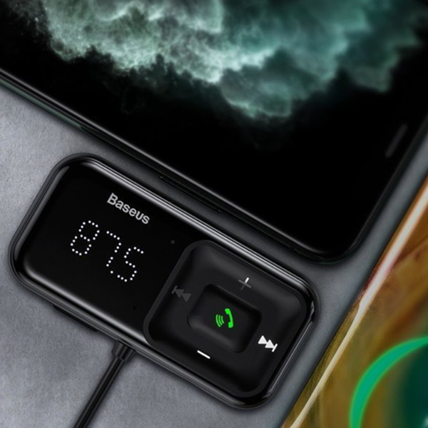 Trasmettitore FM BASEUS T tipo S-16 bluetooth 5.0 MP3 + caricabatteria da auto 2x USB