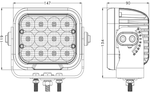 Riflettore per lampada da lavoro a LED TT TECHNOLOGY TT.13312 12xLED 9600lm rettangolare