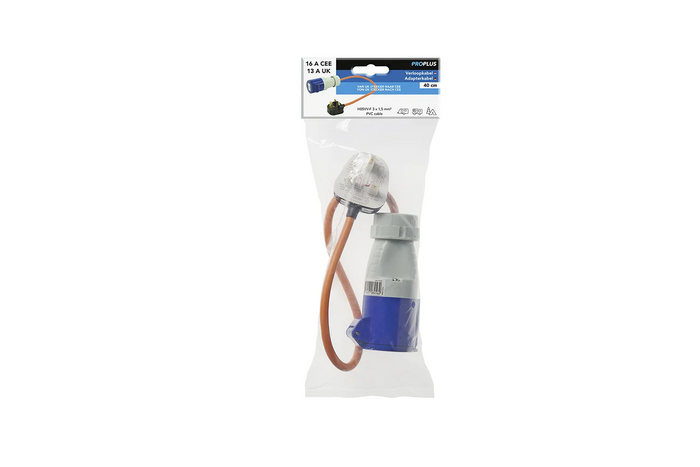 Adattatore con spina UK e presa CEE 16A ProPlus 373522, cavo da 40 cm