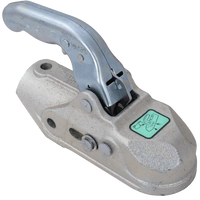 Gancio a sfera KNOTT K27-B per rimorchio da 2700 kg con timone tubolare da 45 mm, in ghisa 