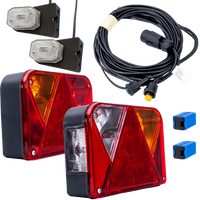 Set luci: luci posteriori DOBPLAST DPT35 + luci di posizione laterali ASPÖCK FLEXIPOINT I + cablaggio MANTES 4,5m 7PIN