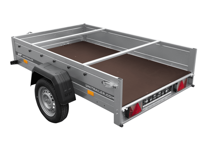 Rimorchio leggero 200x125 UNITRAILER GARDEN 201 KIPP con copertura blu