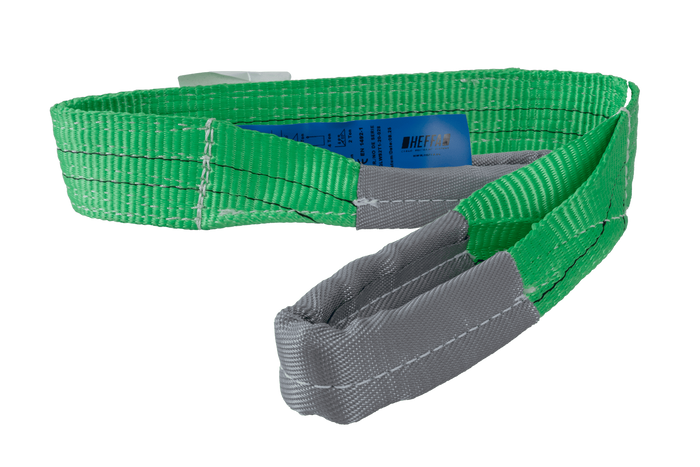 Cinghia di sollevamento HEFFA da 1 m/60 mm/2 t con anelli