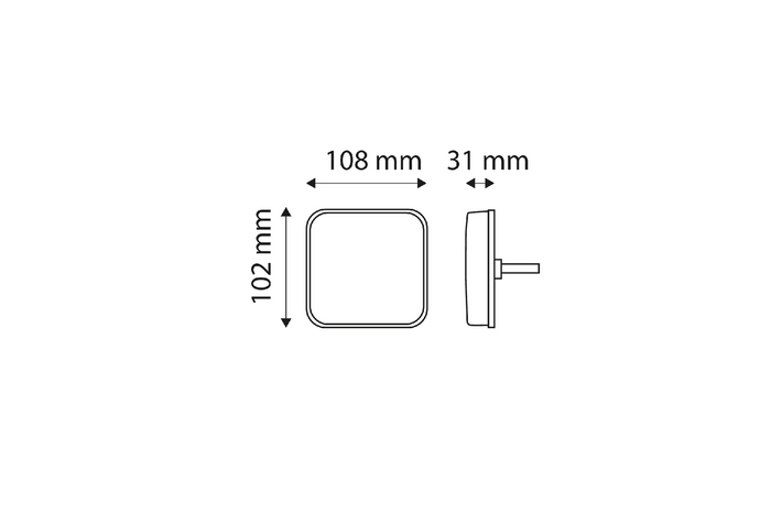 TT TECHNOLOGY TT.12523L+TT.12523P Luci posteriori a LED 4 funzioni sinistra+destra