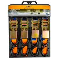 Set di quattro cinghie di trasporto UNITRAILER arancioni da 4 m/25 mm/0,68 t con tenditore