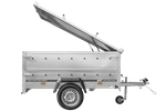 Rimorchio leggero 200x125 UNITRAILER GARDEN 201 KIPP con sponde BIS e copertura in alluminio