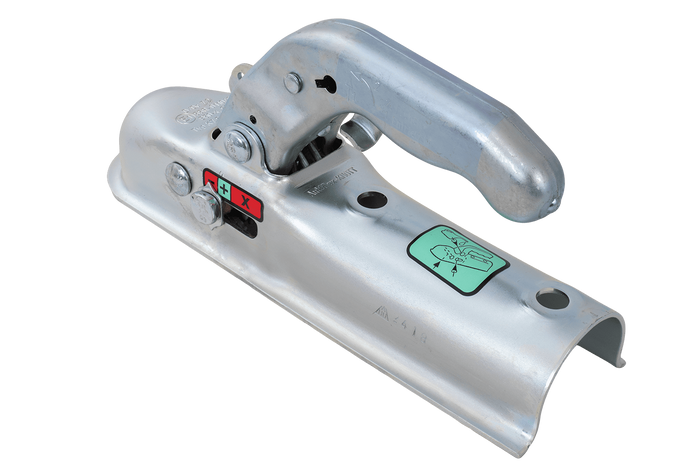 Gancio di traino KNOTT K7.5-C per rimorchio da 750 kg con timone tubolare da 50 mm