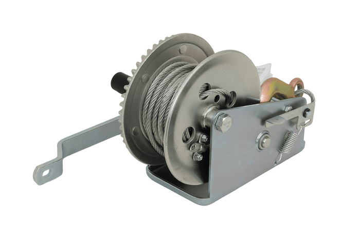 Argano manuale KNOTT 6X0017.008 per rimorchio da 900 kg con fune d'acciaio