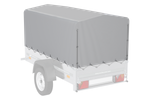 Copertura telaio h-800 UNITTRAILER telone per rimorchio 200x106 cm GARDEN 200 KIPP