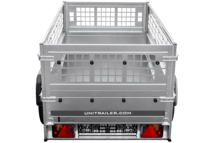 Rimorchio leggero Unitrailer Garden Trailer 200 kipp (new) con ruotino e sovrasponde a rete
