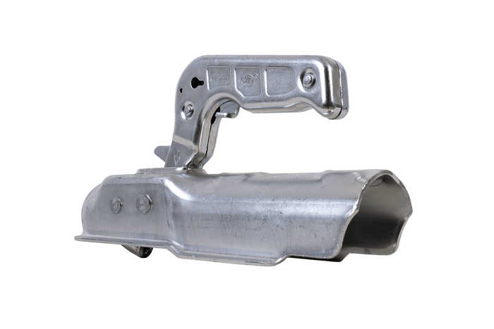 Gancio di traino a sfera STEELPRESS ZSK-0750C per rimorchio da 750 kg con timone tubolare da 50 mm
