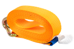 Set di quattro cinghie di trasporto KAMAR da 3 m/25 mm/0,8 t di colore arancione con tenditore.