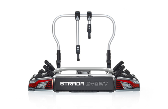 Atera Strada EVO RV 2 - portabici da gancio traino per 2 biciclette per camper (022 707)