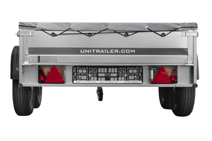 RIMORCHIO LEGGERO BIASSE CON RUOTINO D'APPOGGIO CENTINA H0 E TELONE GRIGIO GARDEN TRAILER 264/2 KIPP