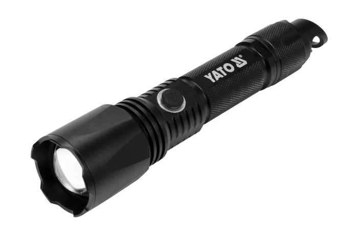 Torcia multifunzione a LED YATO YT-085609 da 900 lm, power bank, apribottiglie, martello di emergenza