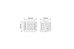 Set di due fari da lavoro a LED, riflettore TT TECHNOLOGY TT.13209 12xLED 2200lm