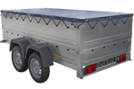 RIMORCHIO LEGGERO BIASSE GARDEN TRAILER 264/2 KIPP CON SOVRASPONDE RUOTINO CENTINA H-0 E TELONE GRIGIO