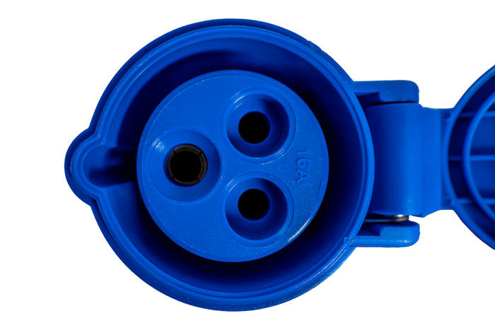 Presa elettrica MANTES 2P+Z, presa portatile 16A 230V con sportellino