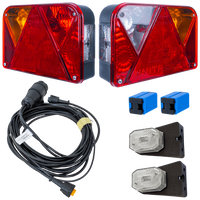Set luci: luci posteriori DOBPLAST DPT35 + luci di posizione laterali ASPÖCK FLEXIPOINT I + cablaggio MANTES 4,5m 13PIN