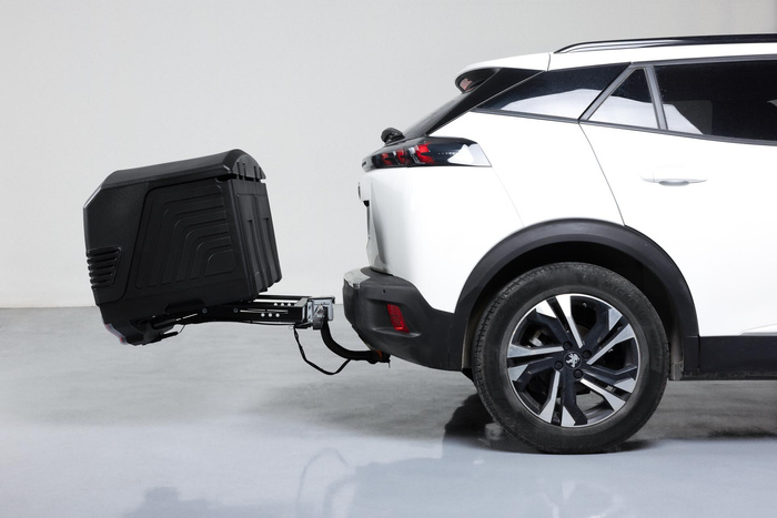 Towbox V3 nero LED Edition - box portabagagli da montare sul gancio di traino