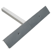 Supporto laterale piatto UNITRAILER, lunghezza 59 cm, altezza 40 cm, per rimorchio per barca, GRIGIO