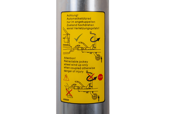 Ruota di spinta rinforzata KNOTT ATK60 con maniglia 350 kg 60 mm 785-1020 mm