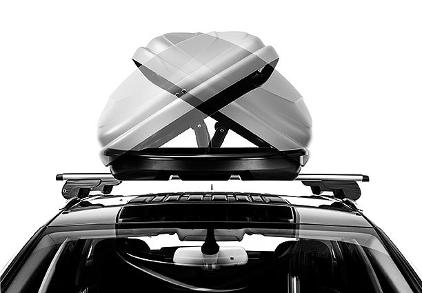 Box da tetto Inter Pack Traxer 6.6, nero metallizzato