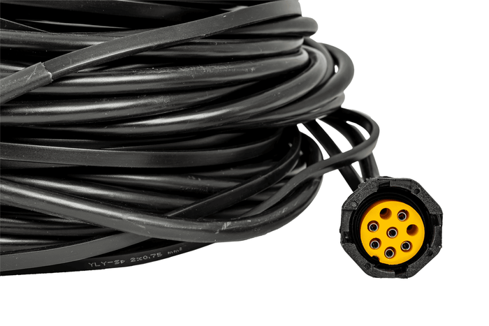 Impianto elettrico MANTES, cablaggio per carro attrezzi, 12 m, spina a 13 poli, 2 baionette a 8 poli