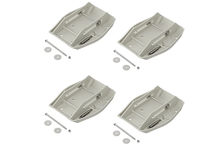 Set di quattro cuscinetti di supporto stabilizzatori per rimorchio ProPlus 361519 con molla, 20,5x27,5 cm.