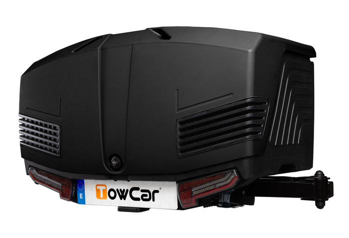 Towbox V3 Camper nero - box portabagagli da montare sul gancio di traino