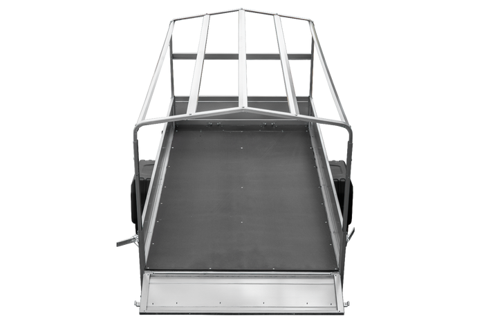 RIMORCHIO CARRELLO LEGGERO 750 KG + RUOTINO + CENTINA CON TELO GRIGIO UNITRAILER GARDEN TRAILER 264 KIPP