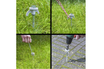 Set di picchetti a vite per tenda ProPlus 365014, picchetti in metallo con gancio 20x20 cm