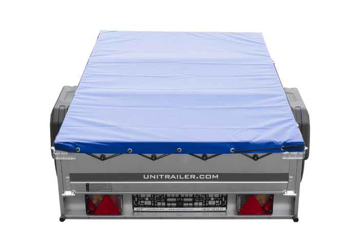 Rimorchio leggero 200x125 UNITRAILER GARDEN 201 KIPP con copertura blu
