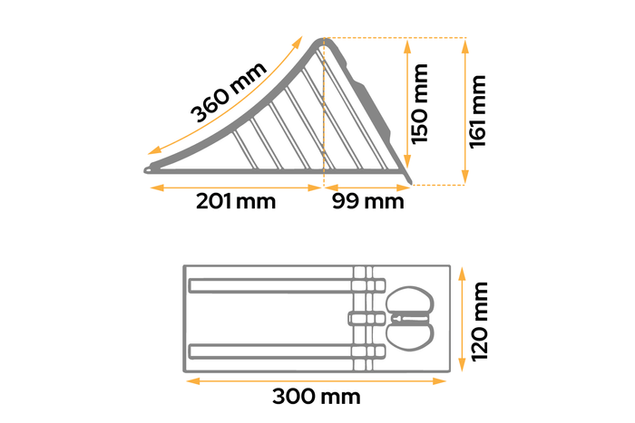 Blocca ruota AL-KO H: metallo UK36 da 161 mm