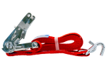 Set di quattro cinghie di trasporto UNITRAILER rosse da 4 m/35 mm/2 t con tenditore
